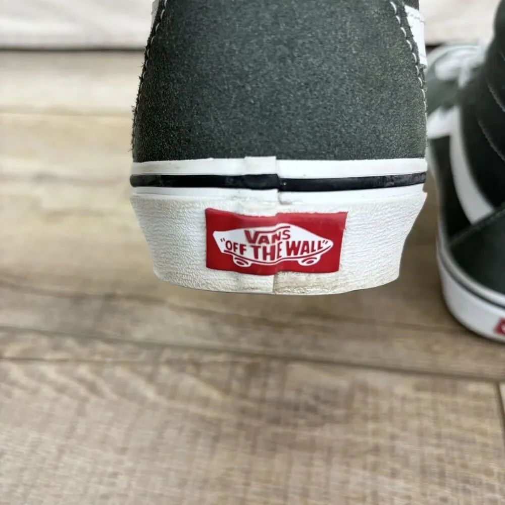 Vans Sk8 Hi Forest Green Suede HT Sneakers Skateboard Mens Sz 8 Athletic Preppy